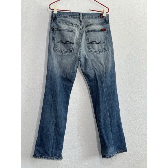 VTG 7 Seven For all Mankind Jeans Womens Sz 30 Light Wash Bootcut Made in USA - Picture 2 of 16